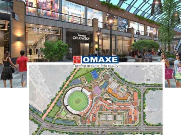Omaxe Dwarka Delhi commercial project featuring a sports complex.